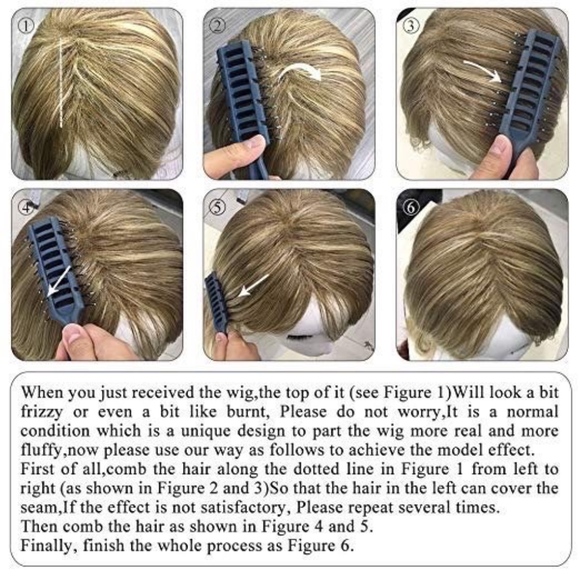 20" Long Natural Wavy Wigs - Picture 4 of 6